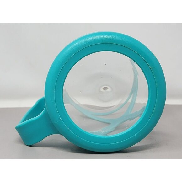 Aqua Blue French Press Coffee Maker Glass & Plastic Easy Pour Spout - Picture 6 of 11